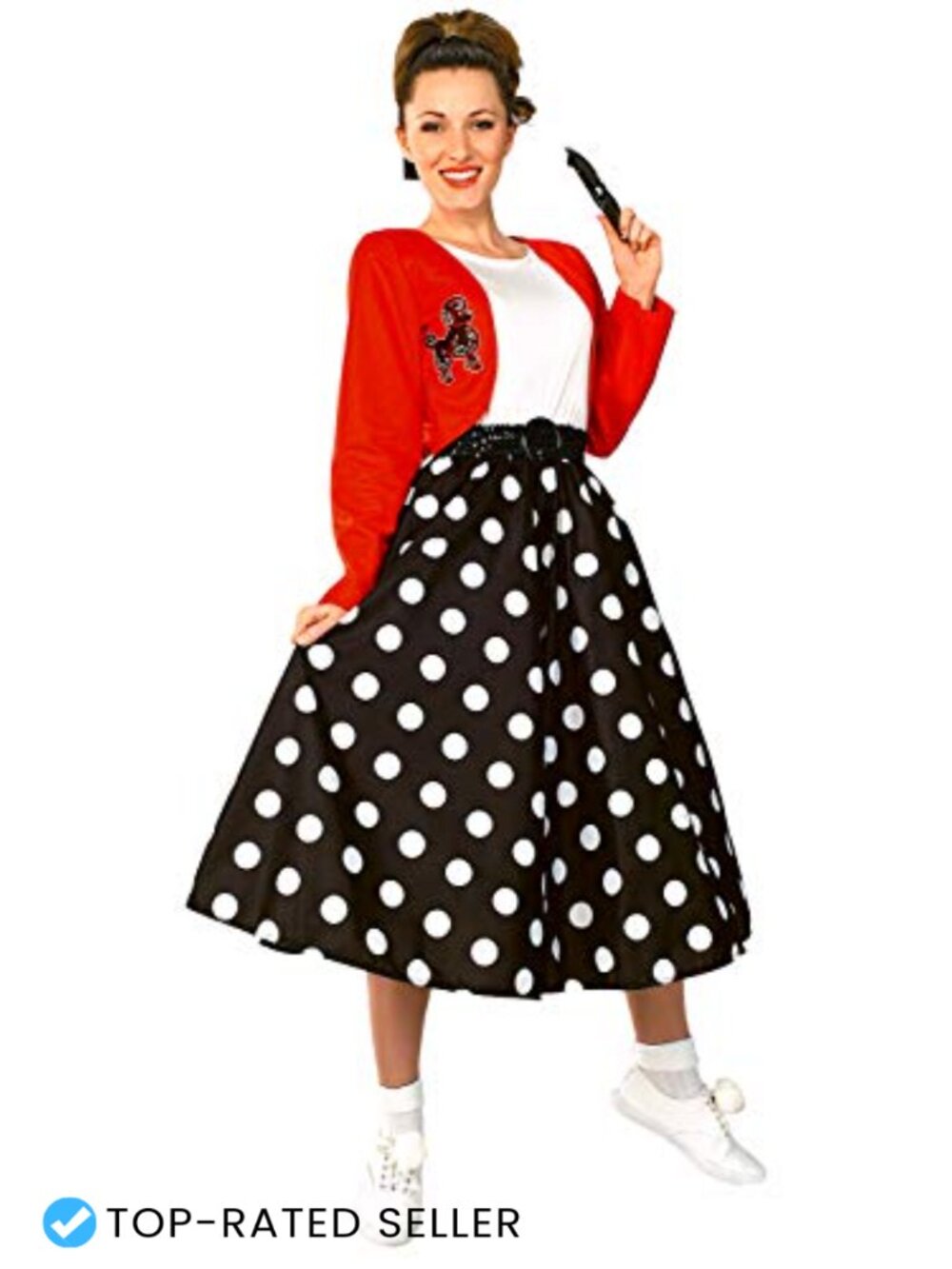 Rubies Polka Dot Rocker Halloween Costume Dress Sequin Belt Standard